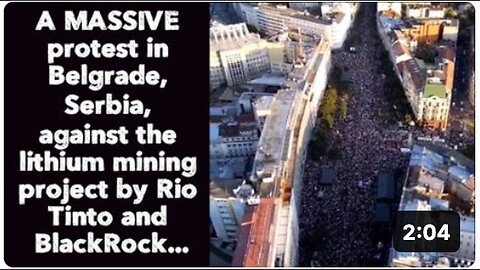 "Massive Protest Against Lithium Mining Project in Belgrade, Serbia"
