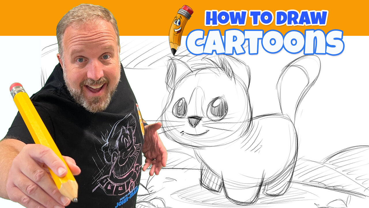 How to Draw a Simple Cartoon Cat