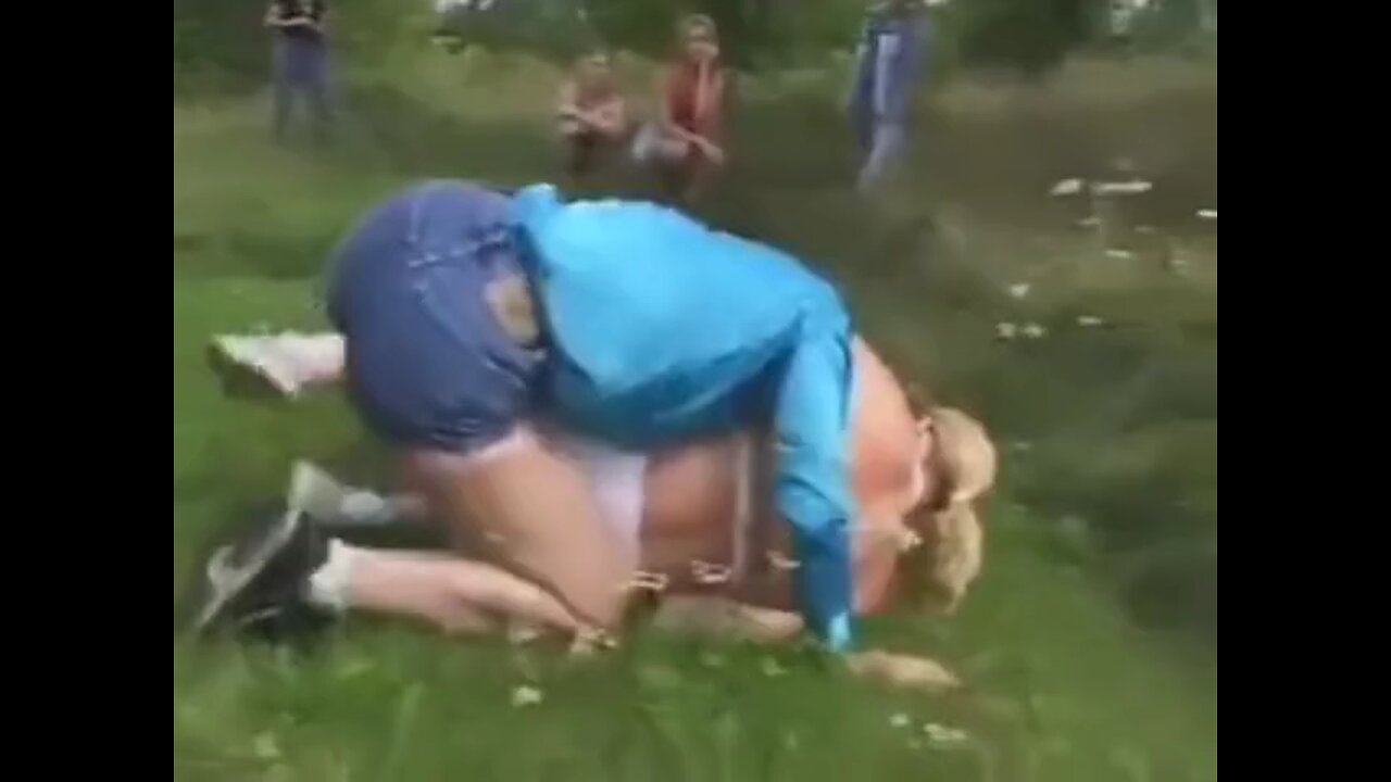 Catfight in Grass Outdoor fight