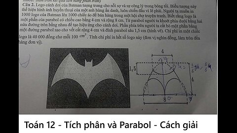 Toán 12: Logo cánh dơi của Batman tượng trưng cho nỗi sợ và sự công lý trong bóng tối
