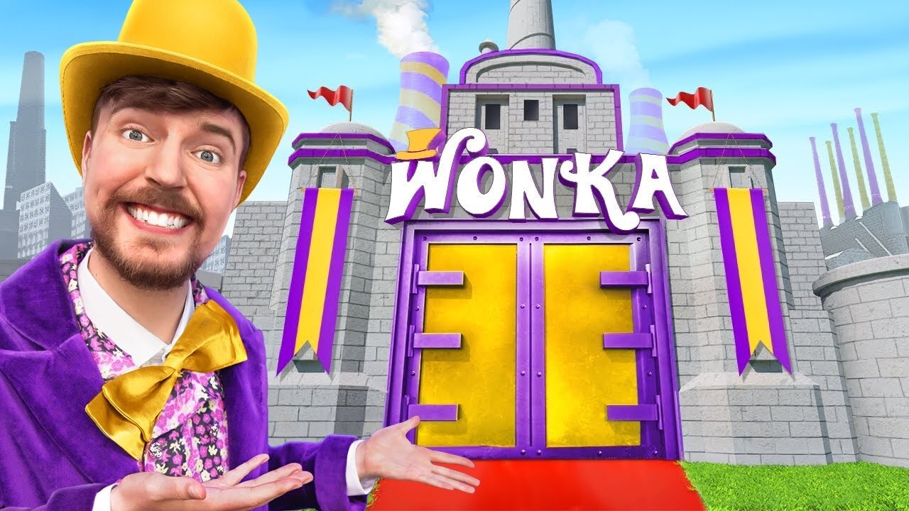 Mrbeast built willy wonka's chocolate factory 🏭