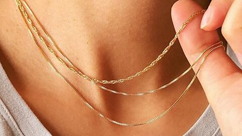 CHESKY Gold Layered Necklaces for Women Trendy Cuban Link Jewelry