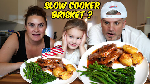 Brits Try American Slow Cooked Brisket (Better Than Our Roast Dinners)