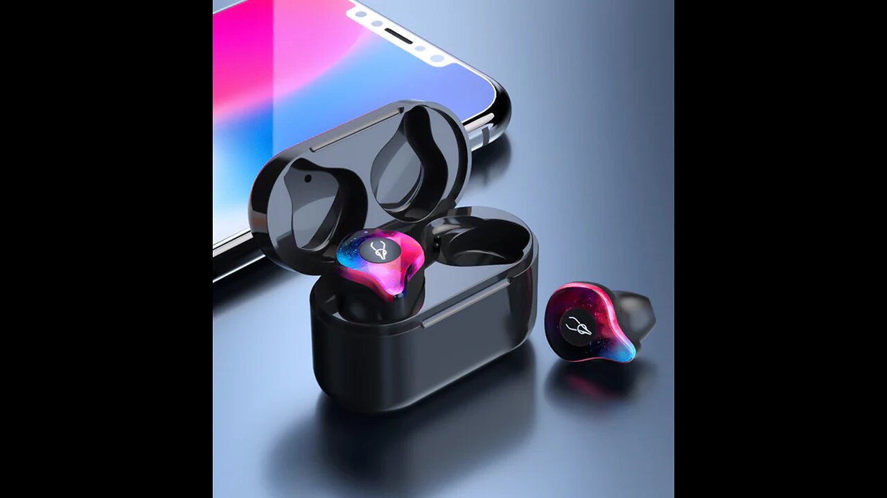 Bluetooth 5.0 TWS Earbuds With Charging Case, Stereo HiFi Sound & HD Mic, for Running, Driving & Gym