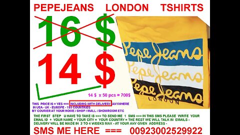 Pepejeans London branded tshirts 14$ with including delivery USA UK ALL EUROPE at your home / shop