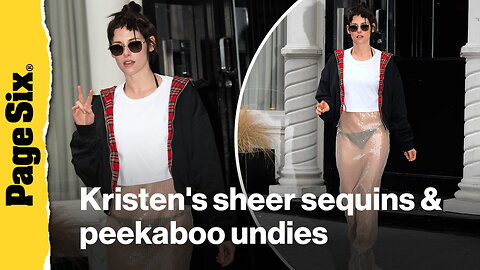 Kristen Stewart declares sheer sequins and peekaboo undies 'in' for 2026