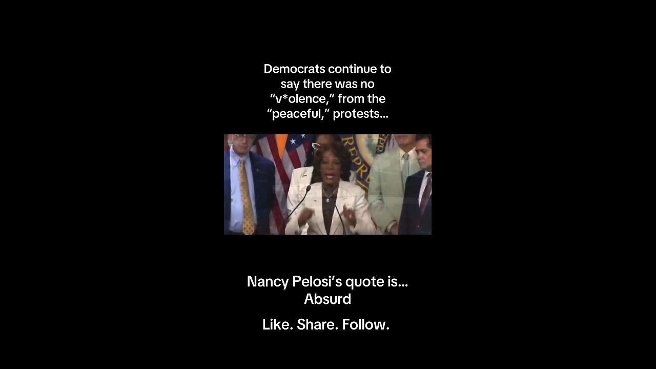 Maxine Waters saw no violence in the LA protests