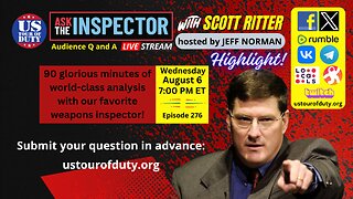 FBI Revisits Scott Ritter - This Time For a Good Reason