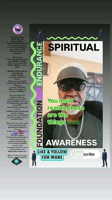 ▪︎SPIRITUAL AWARENESS/FOUNDATION OF ENDURANCE▪︎