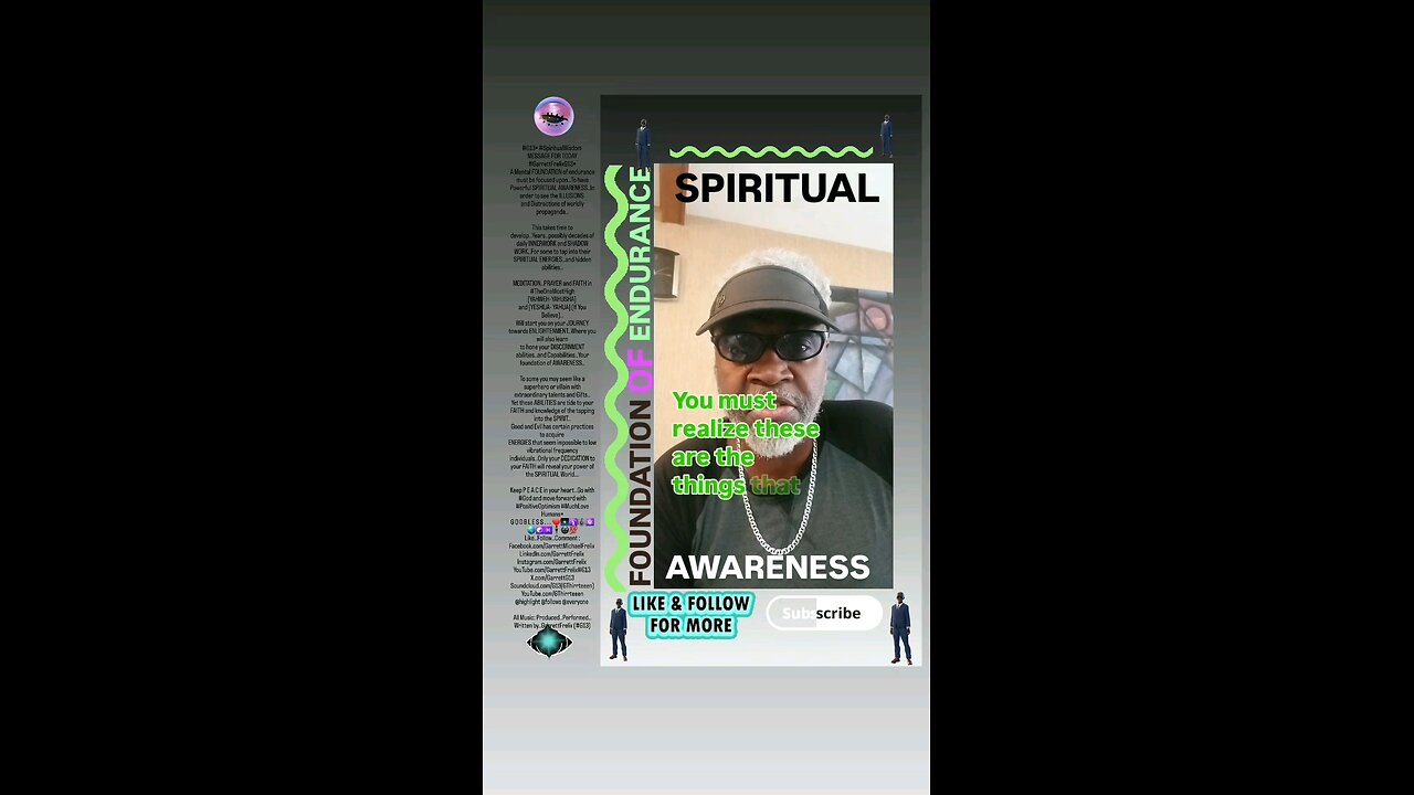 ▪︎SPIRITUAL AWARENESS/FOUNDATION OF ENDURANCE▪︎