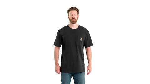 Men's Loose Fit Heavyweight Short-Sleeve Pocket T-Shirt (Also Available in Other Colors).