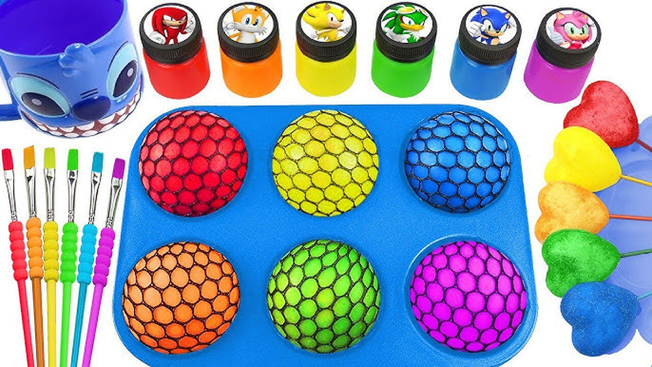 "Making 6 Giant Glitter Slime Balloons💙✨|Most Satisfying DIY ASMR Ever!😍#Shorts#Satisfying #Slime