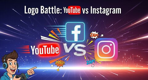YouTube vs Facebook vs Instagram Logos Cartoon Battle of Logos! 2