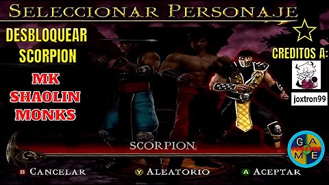 TUTORIAL DESBLOQUEAR SCORPION MORTAL KOMBAT SHAOLIN MONKS - XBOX CLASICO RETROCOMPATIBLE EN XBOX360