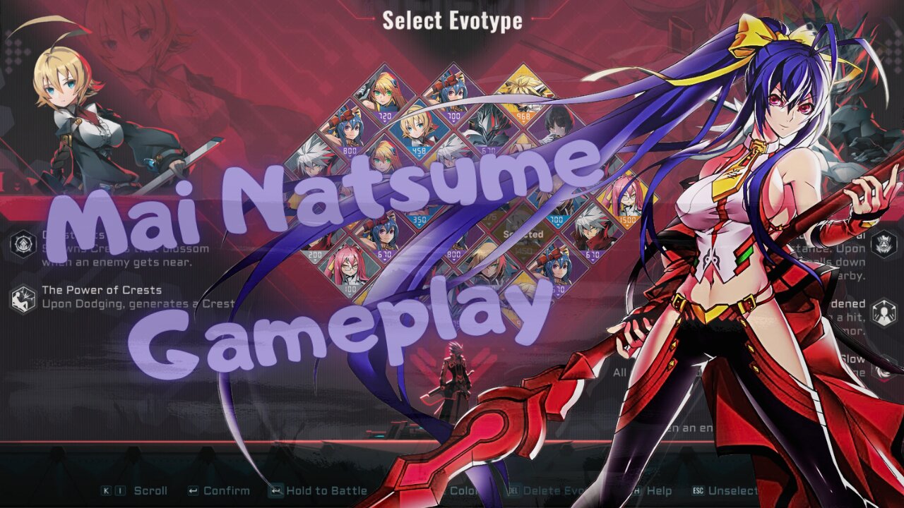 BlazBlue Entropy Effect pt. 1 : Characters and Mai Natsume gameplay