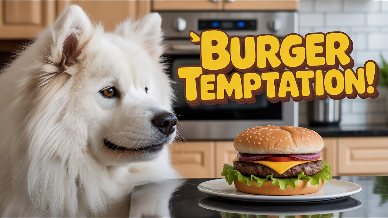 Cute Dog reaction with Burger 🍔