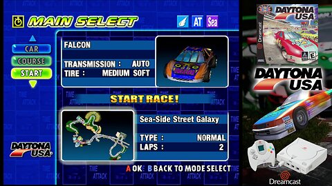 Daytona USA (Sega Dreamcast) - Time Attack: Sea-Side Street Galaxy