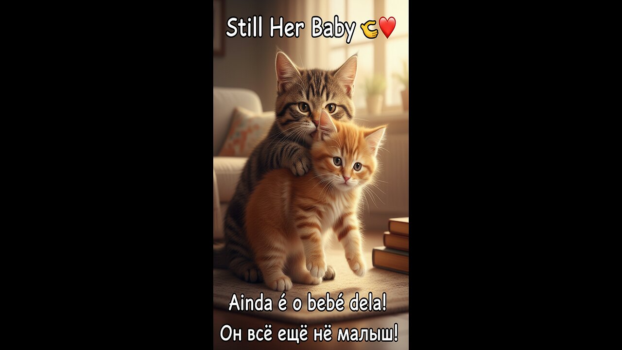 She still thinks he's a kitten... 💕 Check out this love scene!