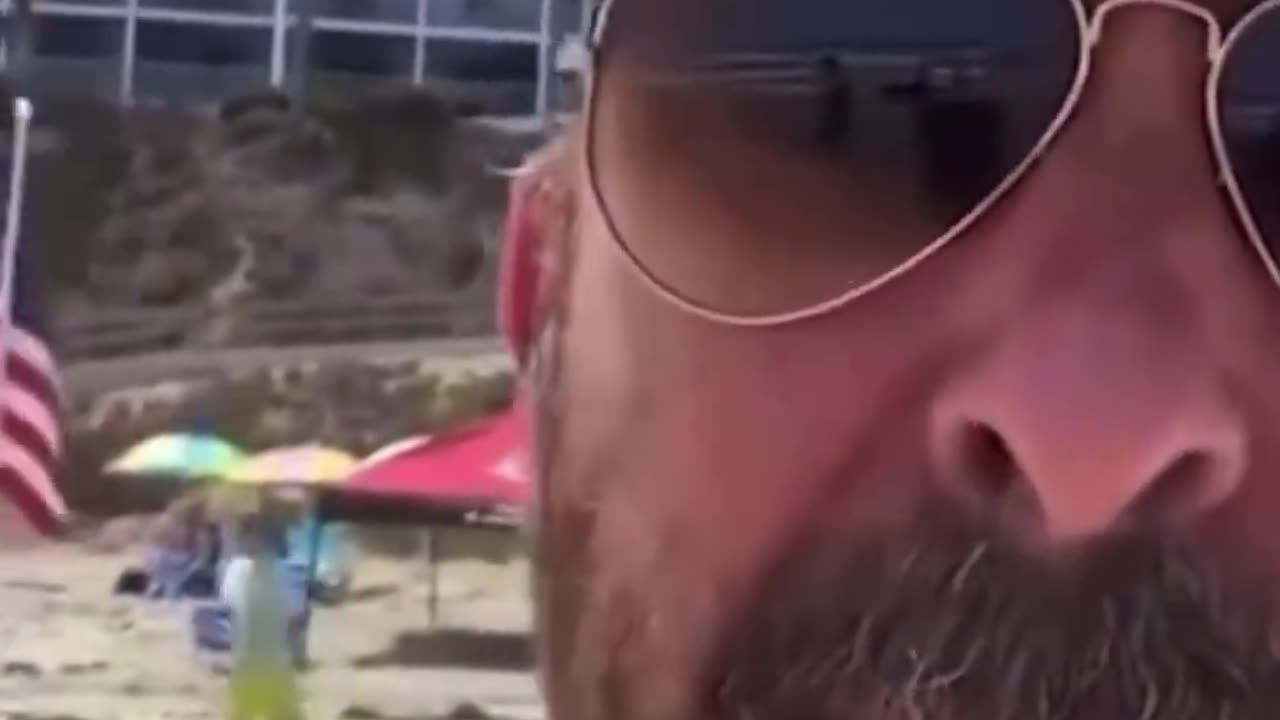 Left winger irate over American flags on the beach on Memorial Day