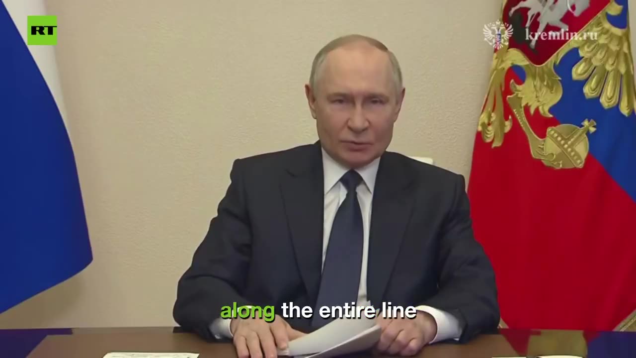 President Vladimir Putin announces that Russia has fully retaken the Kursk region from Ukrainian forces.