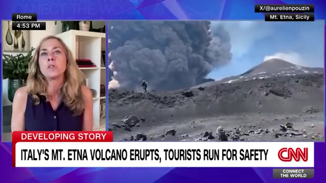 Video shows tourists running for safety as Etna erupts - CNN (Exodus 19:18)