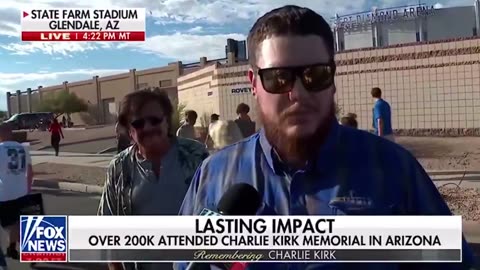 CHARLIE KIRK MEMORIAL ATTENDEE: "The fact [Erika Kirk]"
