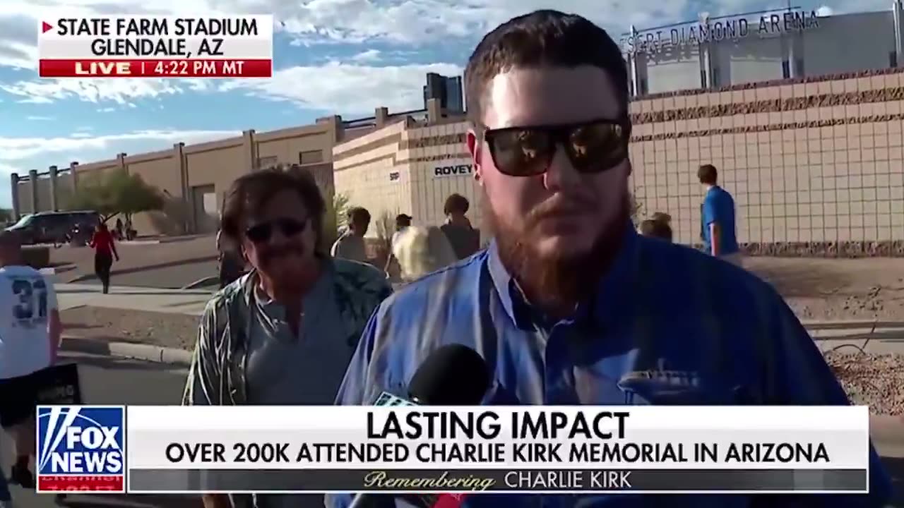 CHARLIE KIRK MEMORIAL ATTENDEE: "The fact [Erika Kirk]"