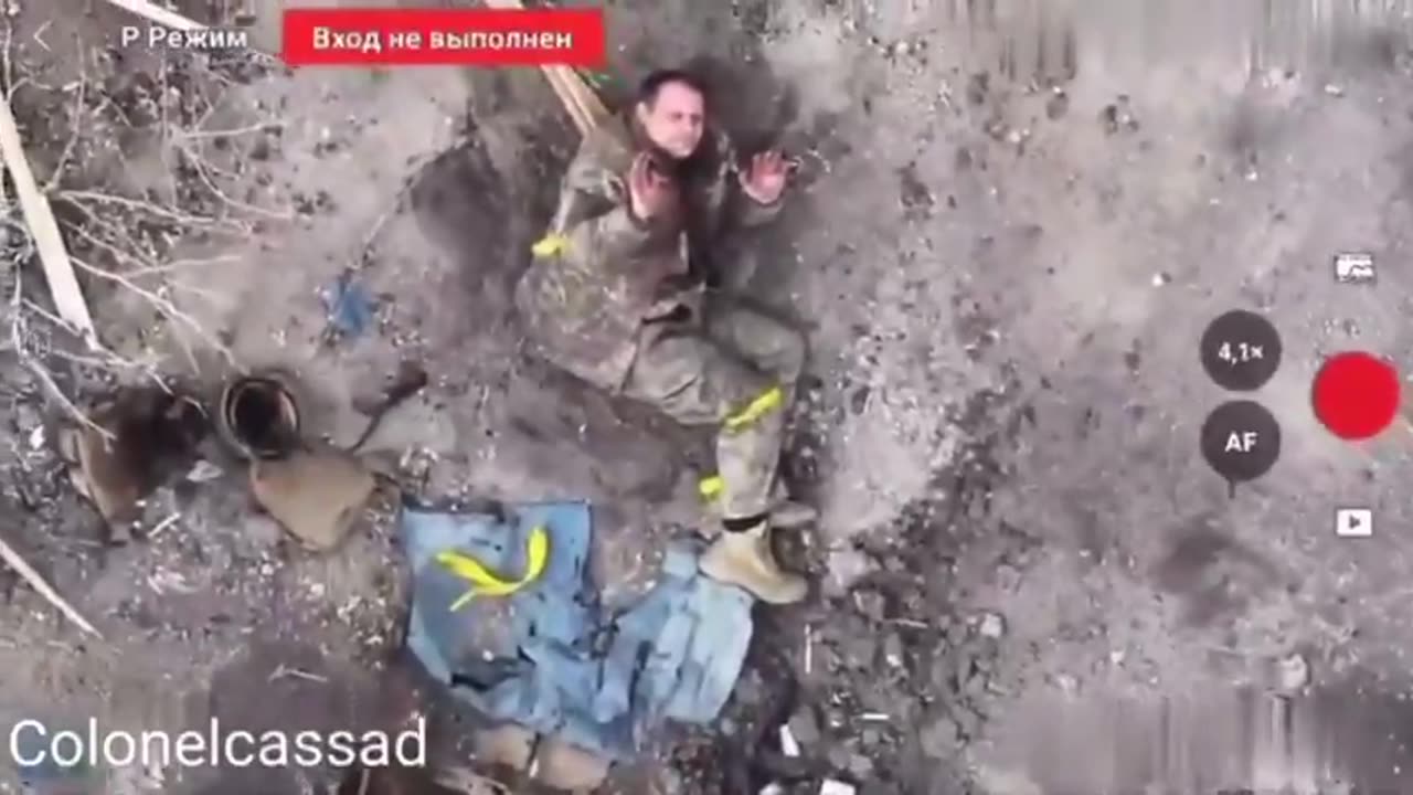Russian drone operator spared a surrendering Ukrainian soldier