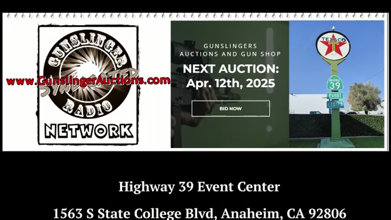 Gunslinger Auctions - Saturday at the Highway 39 Event Center-4-12-25