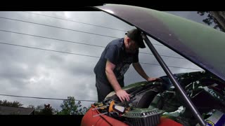 Belts and radiator Installation and a beautiful sky