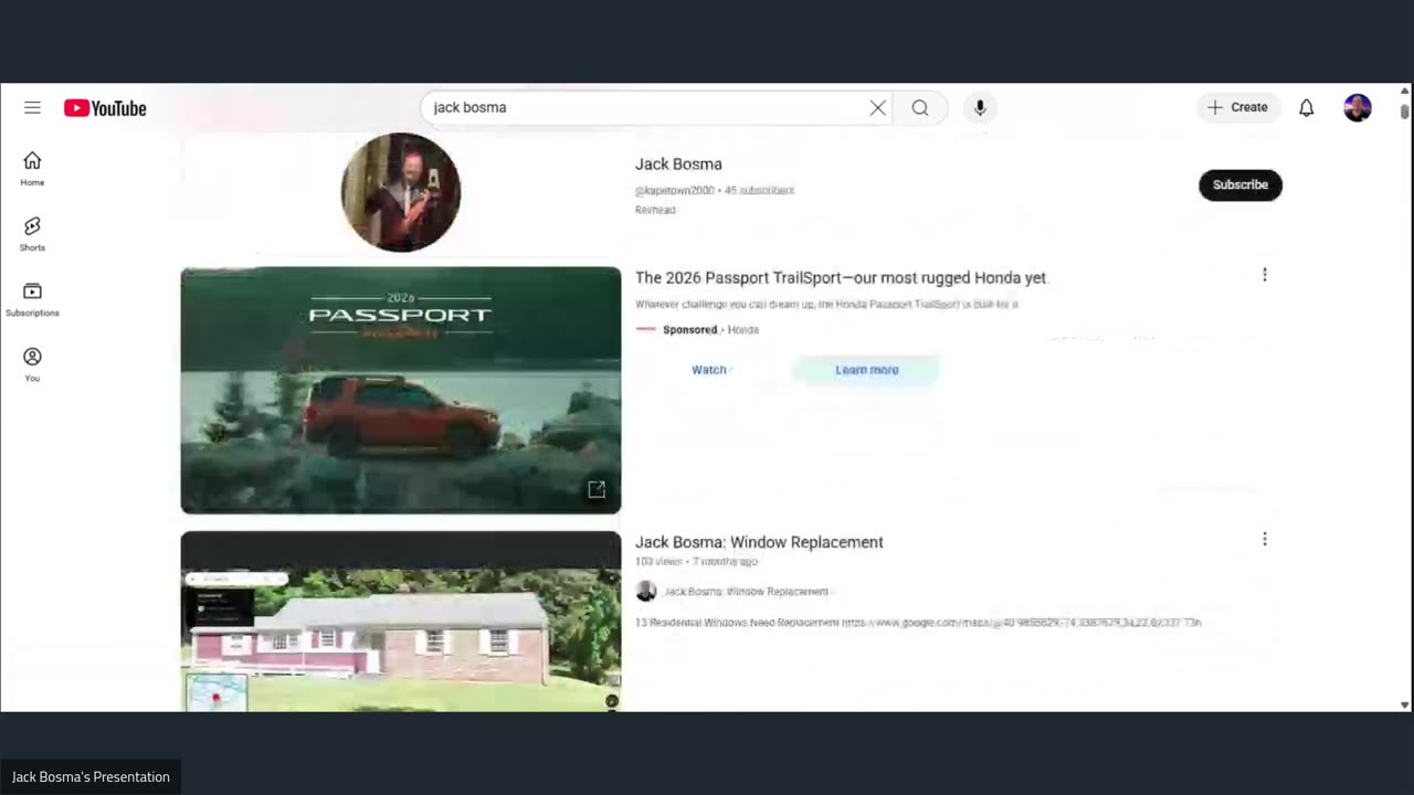 YouTube Channels: Jack Bosma