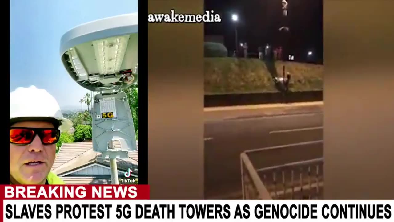 VIGILANTE TAKES DOWN 5G DEATH LAMP WITH A CIRCULAR SAW