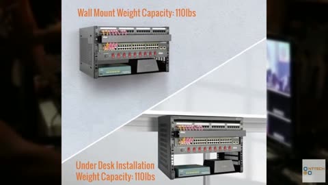 Tecmojo 4U Wall Mount Rack,4U Rack 14 inch Depth,19" Network Rack for Shallow Se