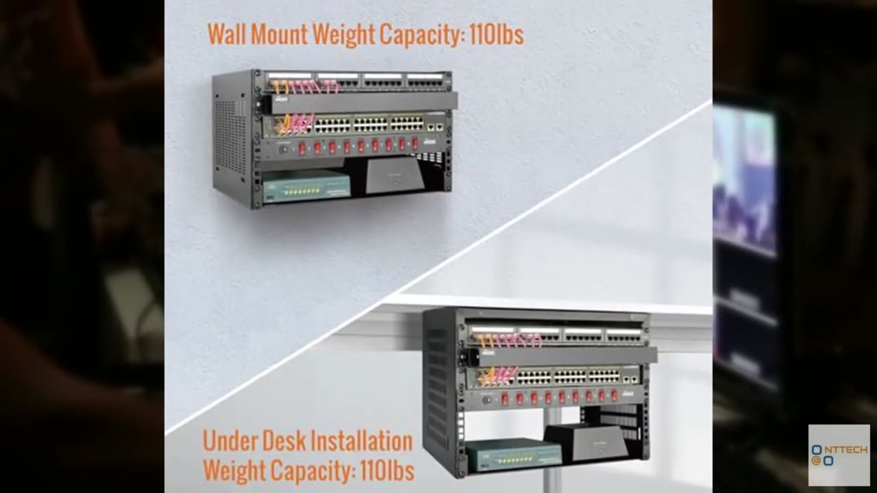 Tecmojo 4U Wall Mount Rack,4U Rack 14 inch Depth,19" Network Rack for Shallow Se