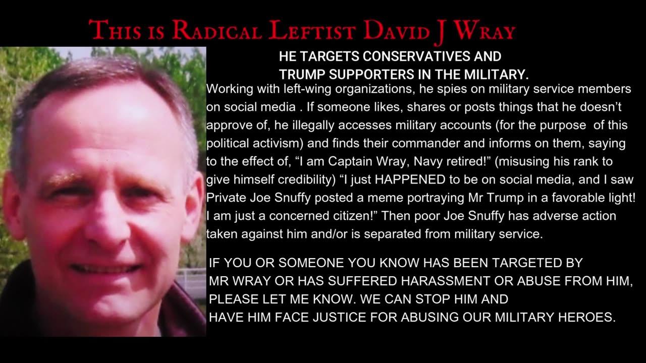 David J Wray and Domestic Left-Wing Extremism