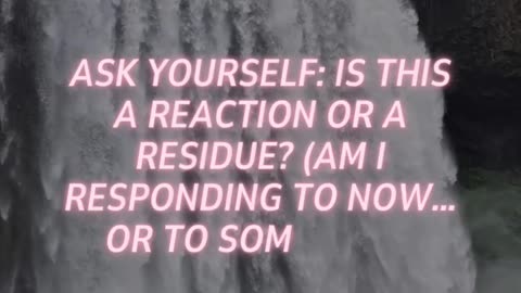 Reaction or Residue?