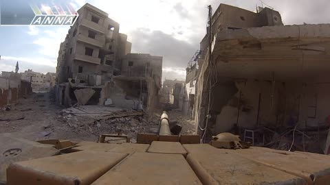 Syrian War Regime T-72AV hit by RPG-29 regime POV 2013.03.05