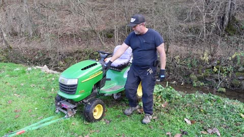 Badland ZXR 3500 Winch Install and Testing! JD 214 Mud Mower Build Pt.19