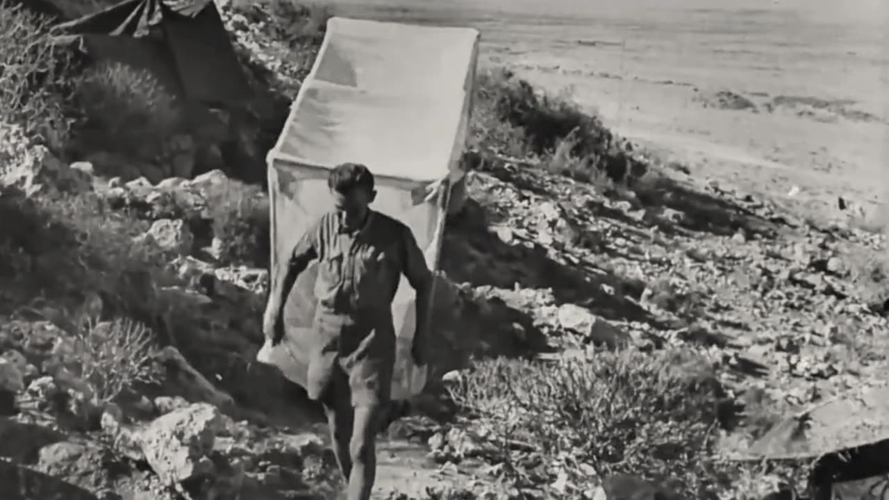 Deutsches Afrikakorps personnel dealing with flies in the Western Desert in 1941