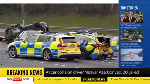 Mazyar Azarbonyad injured 7 police officers as he sped off causing a huge pile up.