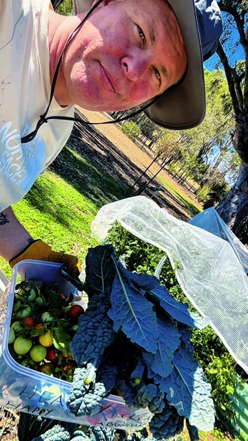 Some of the produce over the summer with Pete at Jaya