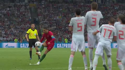 Cristiano Ronaldo's Free Kick Goal vs Spain | 2018 FIFA World Cup