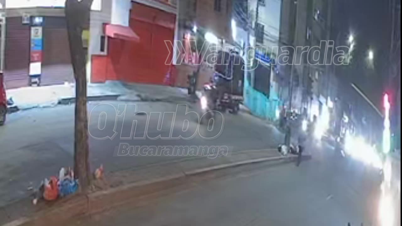 Cámara grabó fatal accidente en Bucaramanga