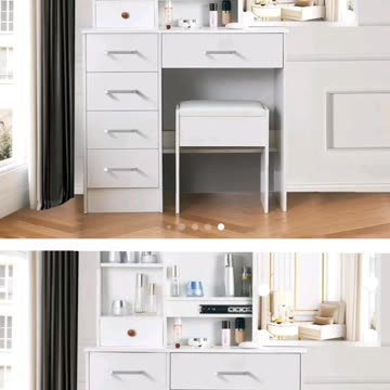 elegant white vanity desk—the ultimate blend of beauty and function!