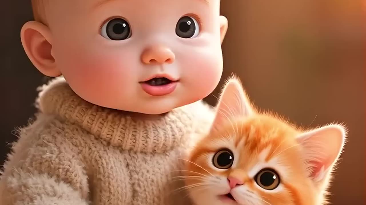 Cute baby singing
