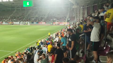 The fans received balls and gifts before the fabulous UEFA EURO U19 Final 2025. Spain vs Netherlands