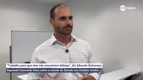 “Trabalho para que eles não encontrem diálogo”, diz Eduardo Bolsonaro sobre missão do Senado aos EUA