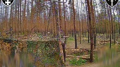 Drone Enters Forest and Flies Through Front Door of Russian Bunker