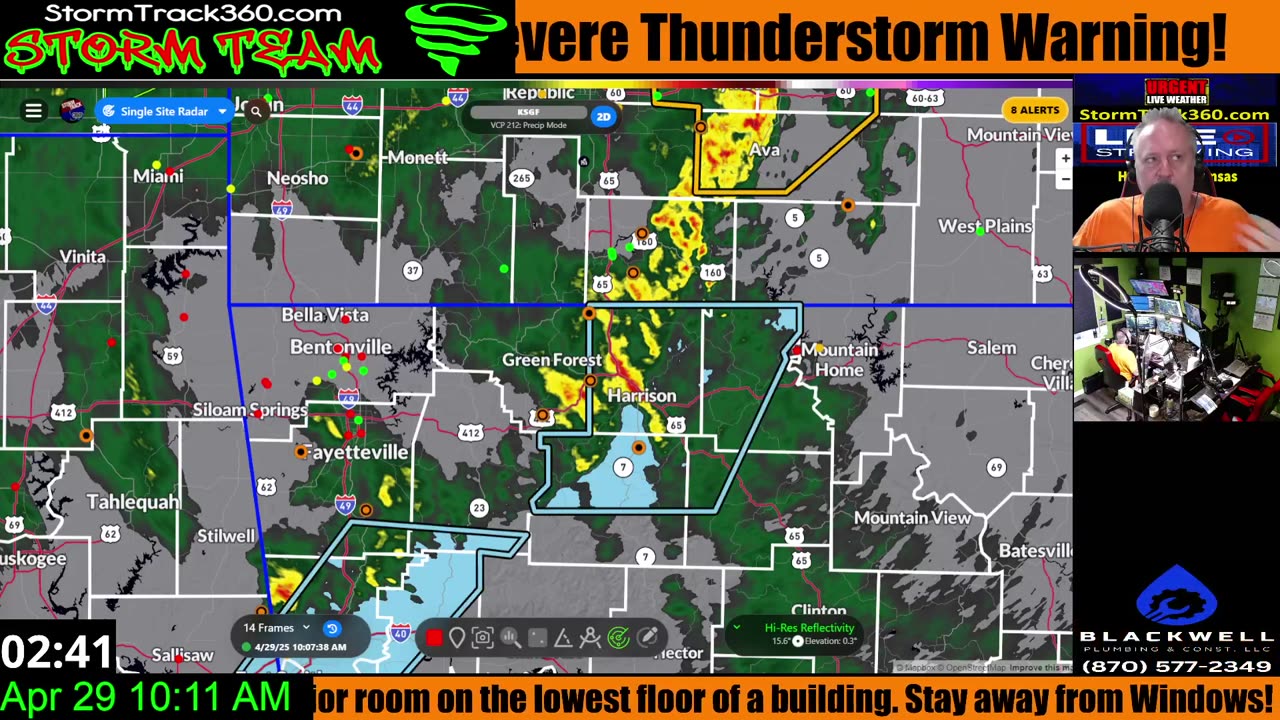 LIVE SEVERE WEATHER COVERAGE - Arkansas & Missouri Ozarks