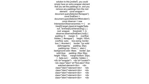 Intersection Observer padding changes &#39;boundaries&#39; of root element
